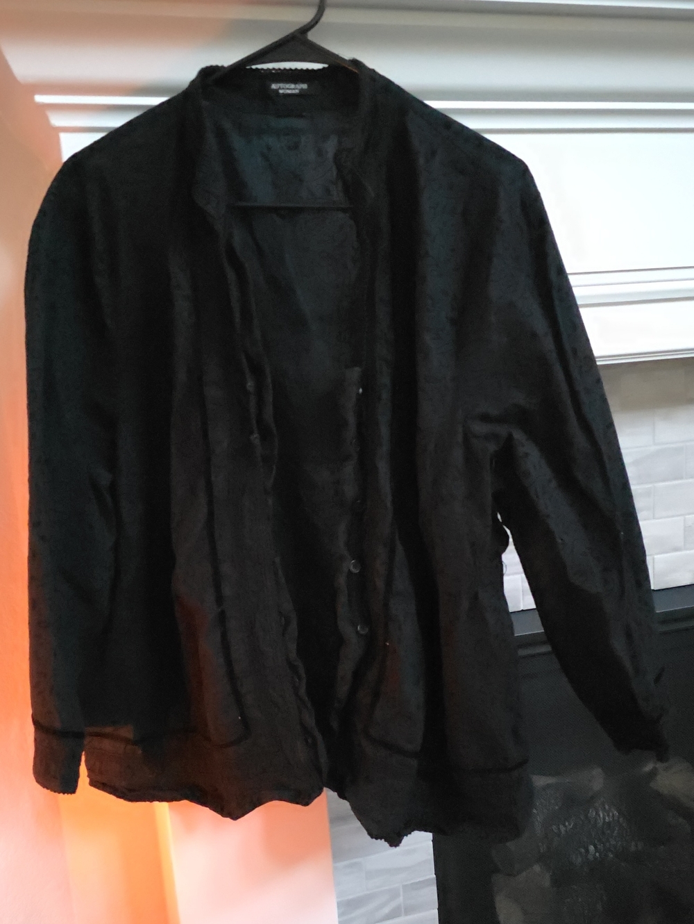 Autograph Black Open-Front Textured Blazer
